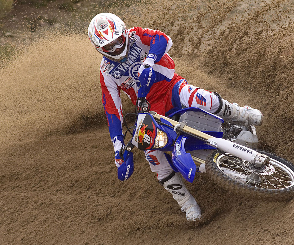 Image of someone riding a dirt bike.